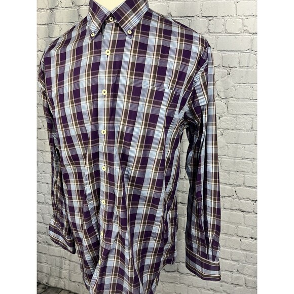 Peter Millar Men’s SZ XL Long Sleeve Button Down Shirt Multicolor Plaid - Picture 5 of 9